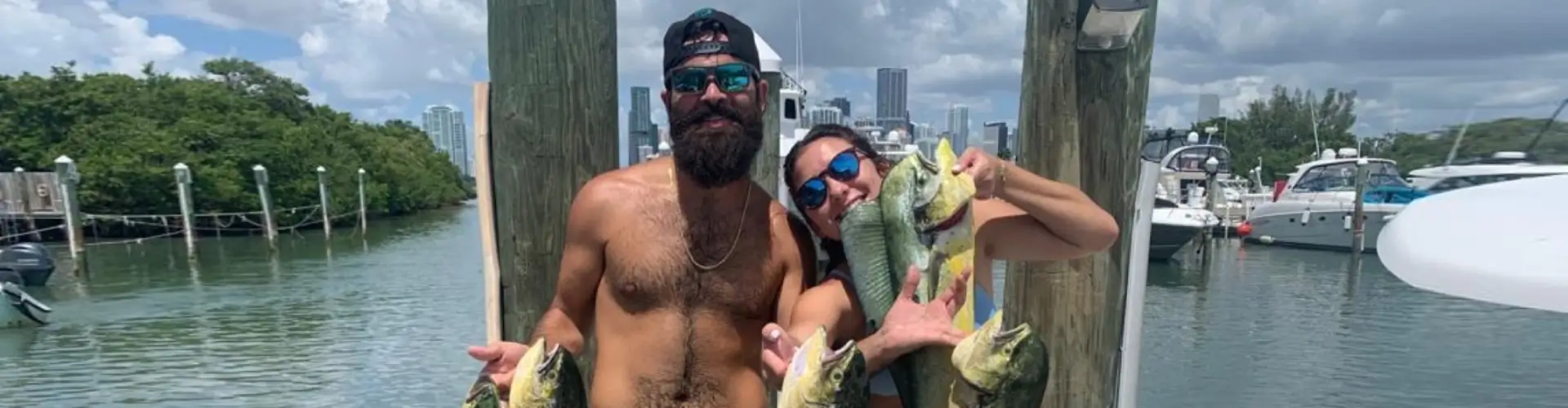 An angler holding a fish on a professional fishing guide trip